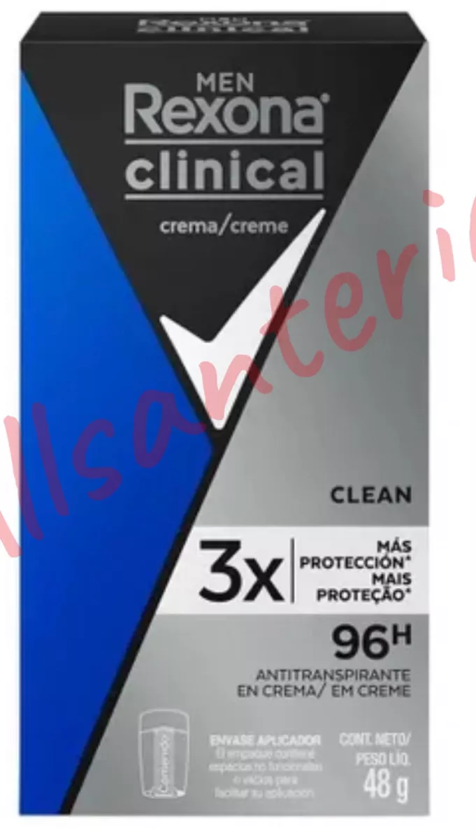 REXONA desodorante CLINICAL antitranspirante en crema para caballero 48 g 