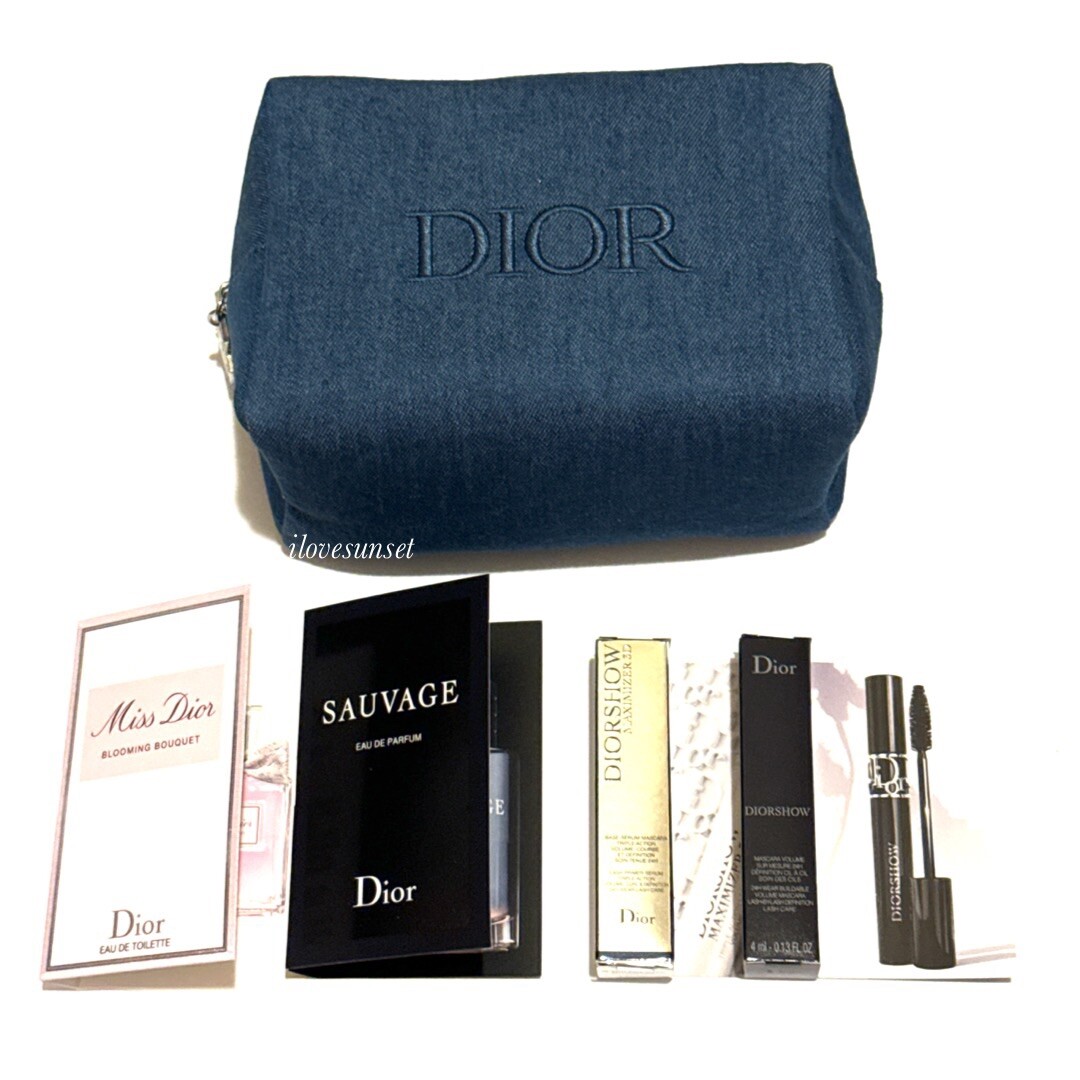 New {DIOR} 5 Pc Gift Set Spring Trend Show: Denim Pouch, EDP New {DIOR} 5 Pc Gift Set Spring Trend Show: Denim Pouch, EDP