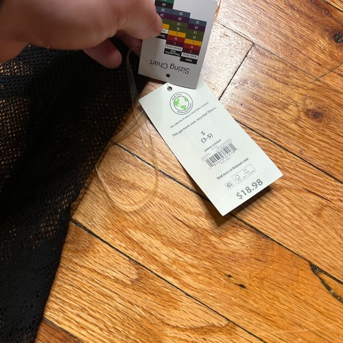 No Boundaries Netz Strand Cover Up Palmenmuster Neu mit Etikett Größe S/3-5 eingestellt schwarz - Bild 5 von 7