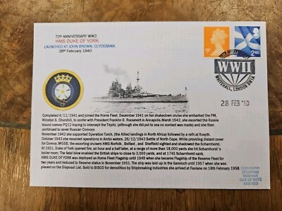 Kriegsschiff HMS York Churchill 2010 Cover Royal Naval Covers T