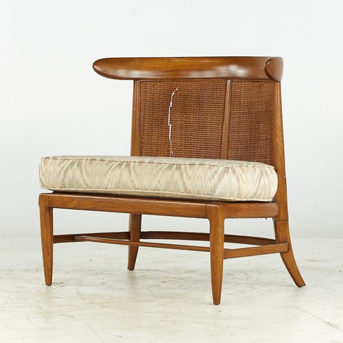 John Lubberts & Lambert Mulder - Tomlinson MCM Cane, Walnut Slipper Chairs–Pair - Picture 8 of 12