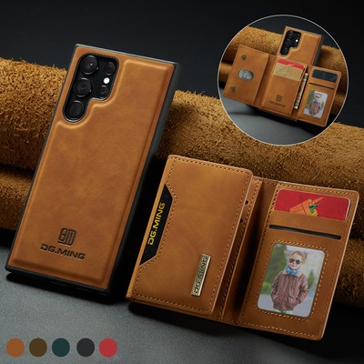 Fr Samsung Galaxy S23S22S21S20 Magnetic Leather Wallet Case Card Cover Removable