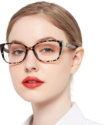 Occi Chiari Womens Anti-Blue Light Square Reading Glasses Size +1.00