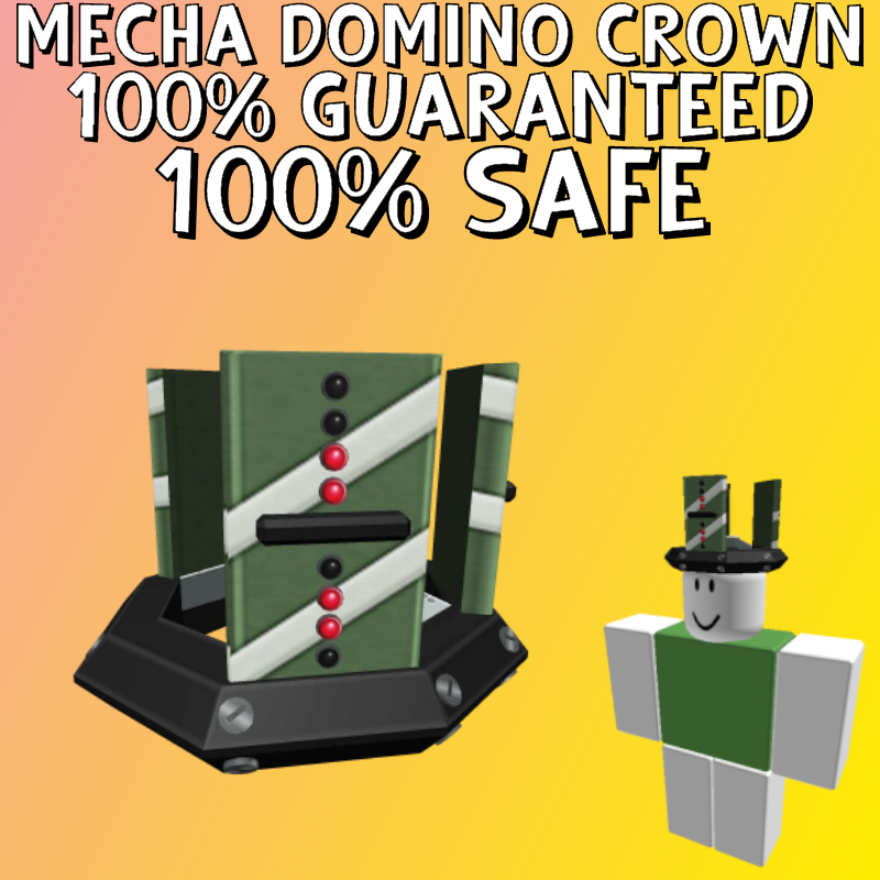 ROBLOX MECHA DOMINO CROWN RARE HAT FAST, SAFE, AND EASY (THIS IS