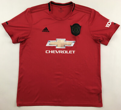 Manchester United 2019/20 2020 Treble Winners shirt jersey Adidas Chevrolet  XL UK