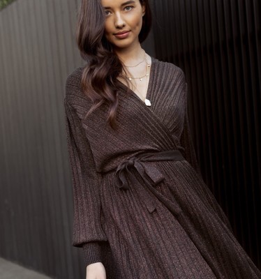 Forever New Cindy Metallic Knitted 