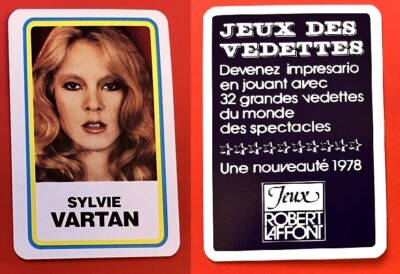 SYLVIE VARTAN RARE VINTAGE 70s TRADING ROOKIE CARD VEDETTES 1978 ROBERT LAFFONT