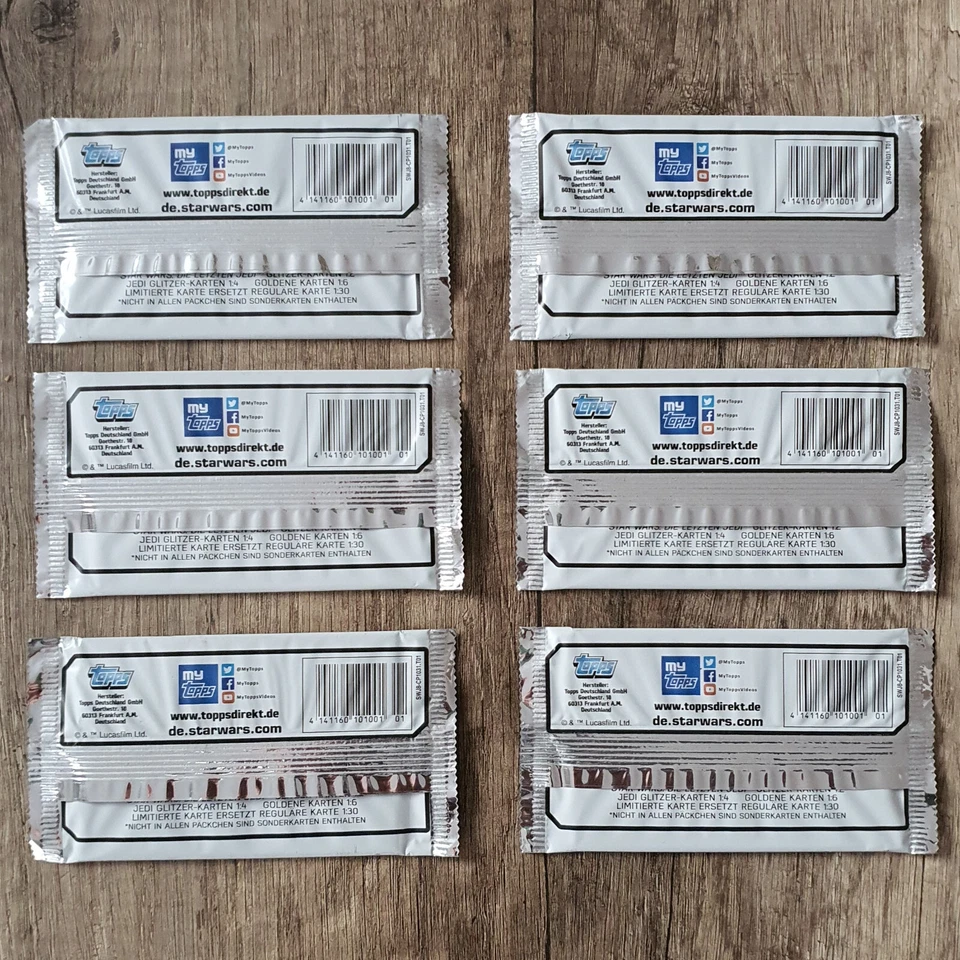 Sonstiges ► Star Wars: Die letzten Jedi - Trading Cards - 6 x Booster Pack ◄ NEU - Bild 3 von 3