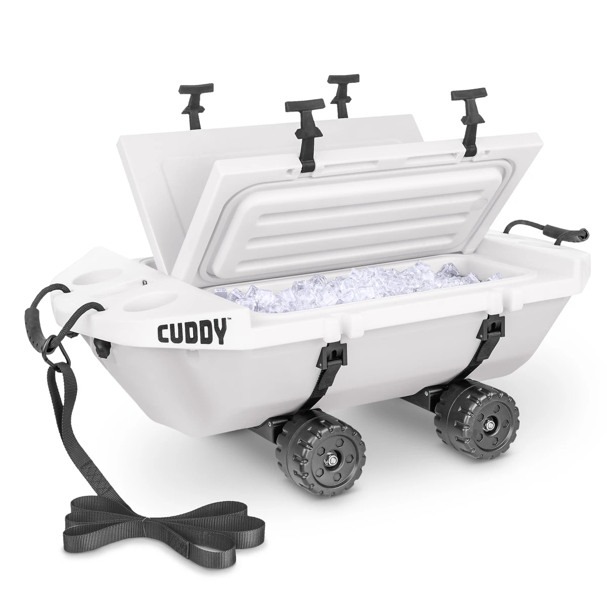 Cuddy 40 QT Floating Coolerwith Cuddy Crawler Wheel Kit - White | eBay