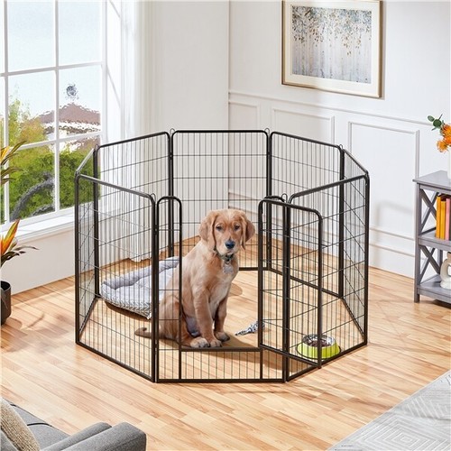 Metal Dog Playpen Foldable Pet Fence Exercise Pen for Puppy/Rabbit/Small Animal - Picture 2 of 34