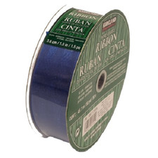KIRKLAND SIGNATURE CHRISTMAS RIBBON 50 YARDS X 1.5 INCHES, ROYAL BLUE NEW