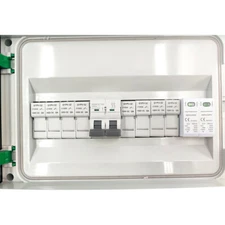 Solar PV Combiner Box Plastic 15A 4strings 550VDC Circuit Breaker Solar Panel