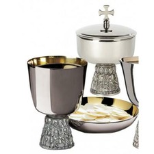 Set Chalice Well  Paten Ciborium 24kt Interrior the Last Supper Collection