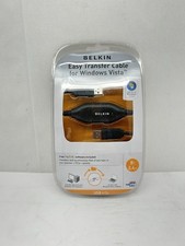 BELKIN EASY TRANSFER CABLE LAPTOP PC COMPUTER USB to USB SYNC FILES, NEW FACTORY