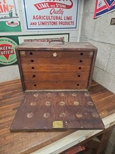 J17- Neat Antique User Made Wood Machinist Tool Box Apprx 20 X 14 X 9