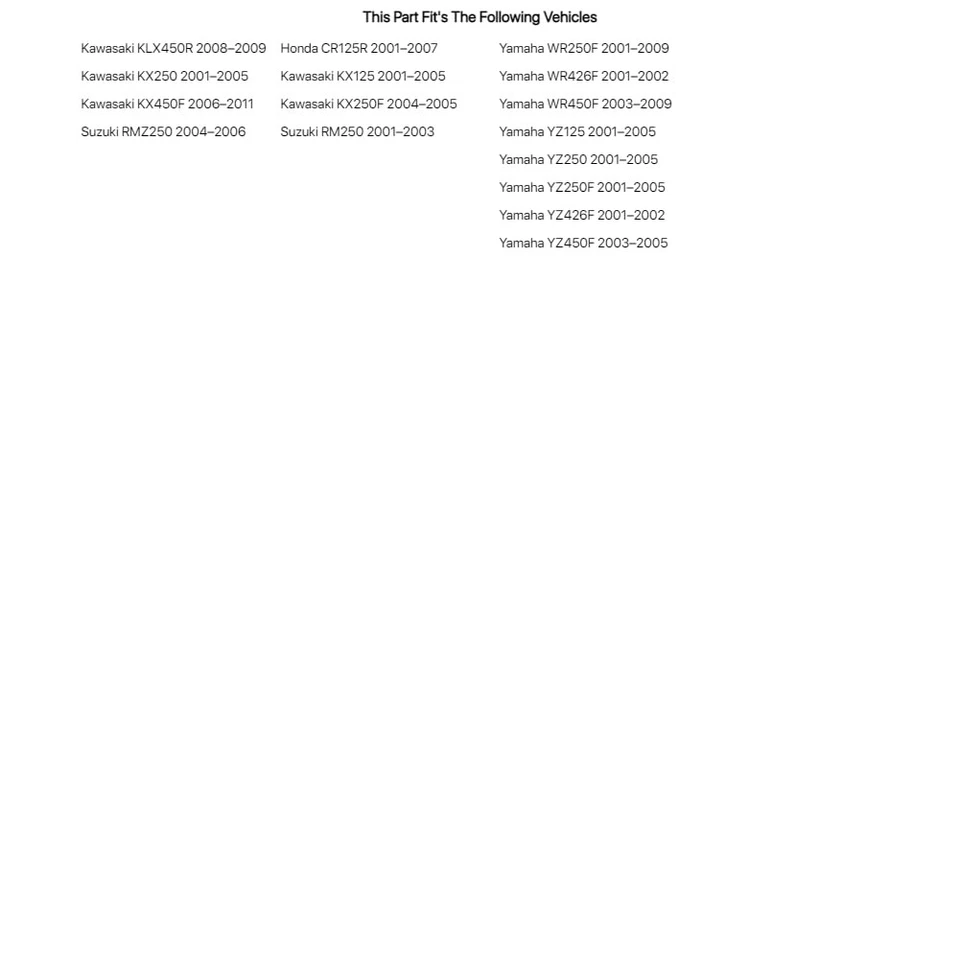Factory Connection Heavy Duty Rubber Shock Bumper For KAWASAKI KX450F 2006-2011 - Image 3 of 4