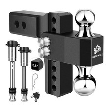 Metoware 2.5 Aluminum Adjustable Trailer Hitch 6 Droprise 18k Gtw Heavy Duty