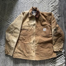 Vintage Carhartt Chore Coat Blanket Lined Sun...