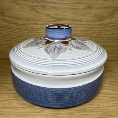 Denby Langley Chatsworth Deckel Auflaufform 8'' Durchmesser Kornblumenblau Design