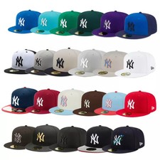 Men New York NYY MLB Yankees Basic 59FIFTY Fitted Cap - 5950 Baseball Hat BOXED