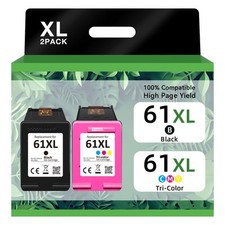  61 XL Ink Cartridge for HP OfficeJet 2620 2622 4630 4635 ENVY 4500 5530 Printer