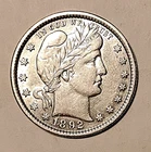 1892 BARBER QUARTER..........AU / BU?
