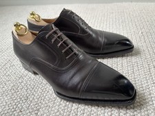 Stefano Bemer Tradizione Line Dark Brown Captoe Oxford Leather Shoes