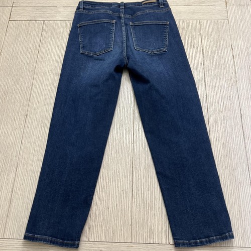 Jeans donna morbidi dintorni 6 blu gamba dritta denim elasticizzato classico casual - Foto 8 di 11