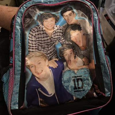One Direction backpack Handmade Upcycled One Direction Backpack: 1D Fan Art  main image 4