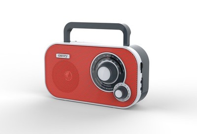 Camry tragbares Radio UKW/AM, Batterie/Netz rot CR1140r 