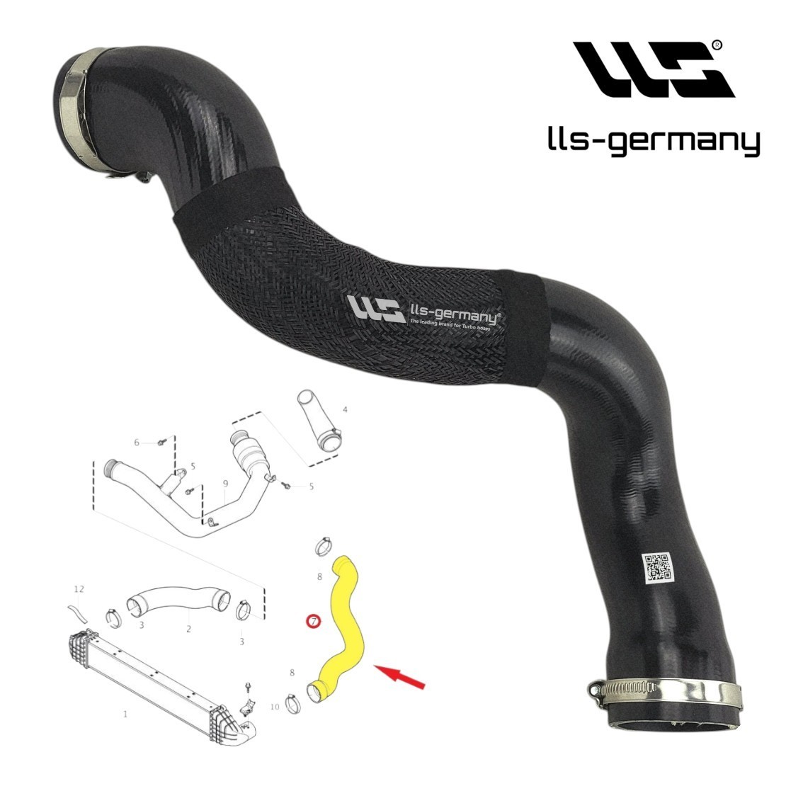 Intercooler Hose Turbo Hose Left For VOLVO XC60 XC70 S80 V70 2.4D 30792545
