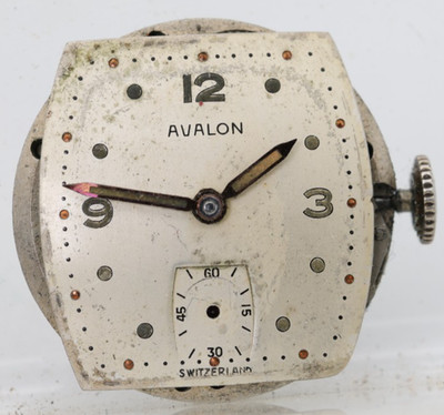 AVALON SWISS 17j WRIST WATCH MOVEMENT 23.7mm FOR REPAIR (GH)
