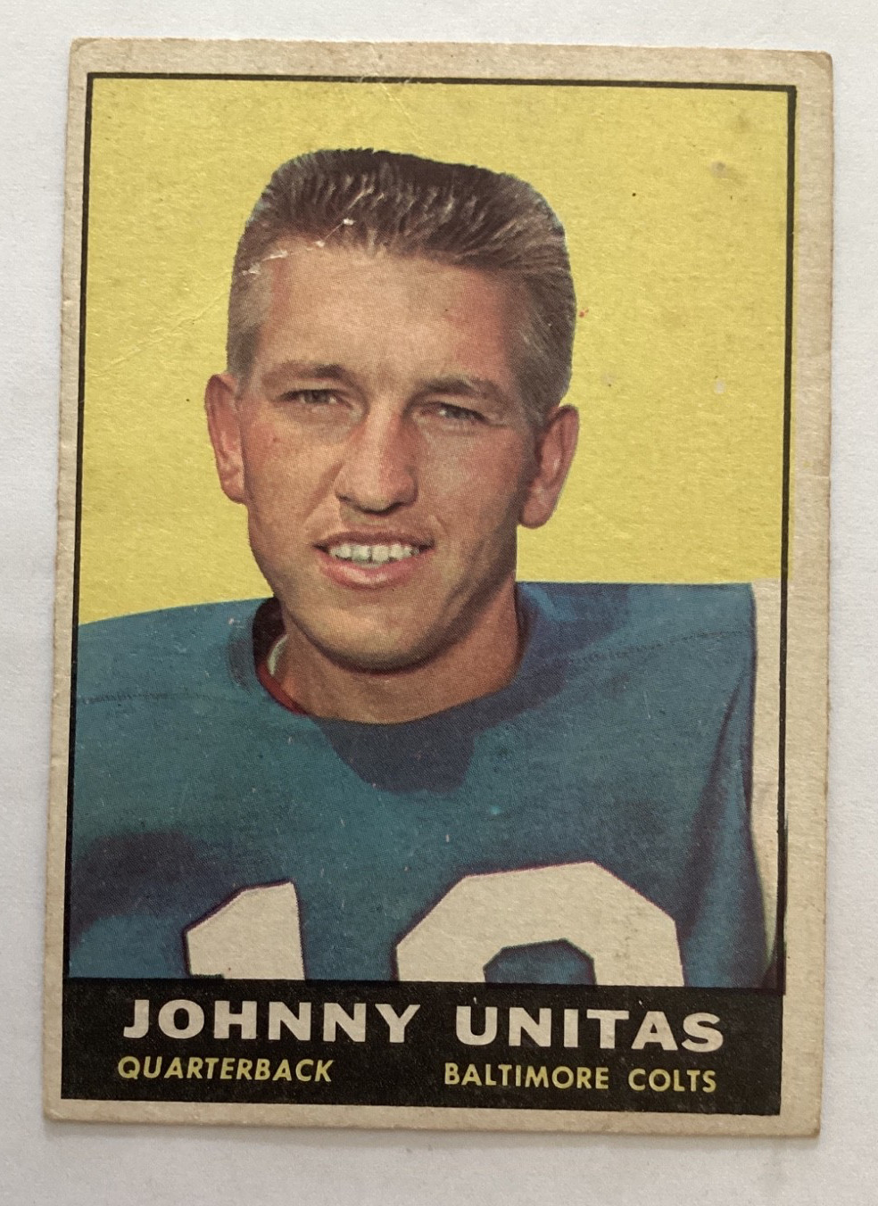1961 Topps #001 Johnny Unitas Battimore Colts