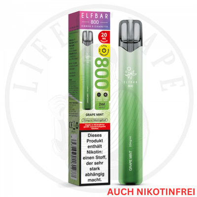 ELFBAR 800 E-Zigarette E-Shisha 800 Züge I Einweg Vape 0/20mg Nikotin E-Liquid