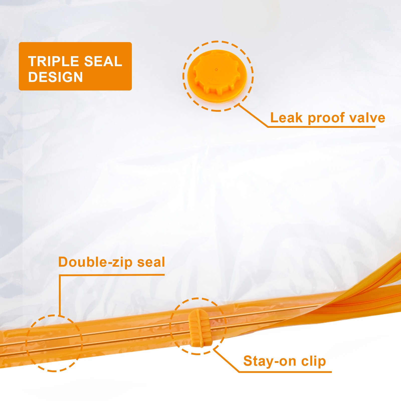 Strong Vacuum Storage Bags AGPTEK Bedding Clothes Space Saver 10 Pack Size L