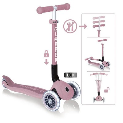 GLOBBER JUNIOR FOLDABLE LIGHTS ECO beere, mit Leuchtrollen