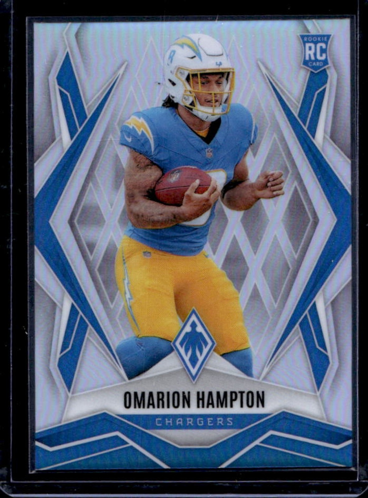 2025 Phoenix Omarion Hampton RC Silver Prizm Rookie #192 Chargers