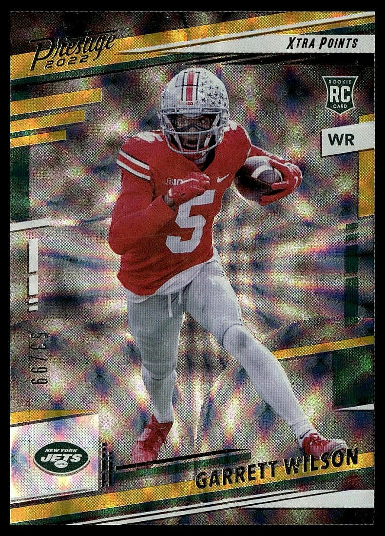 2022 Panini Prestige #308 Garrett Wilson Xtra Points Gold #/99