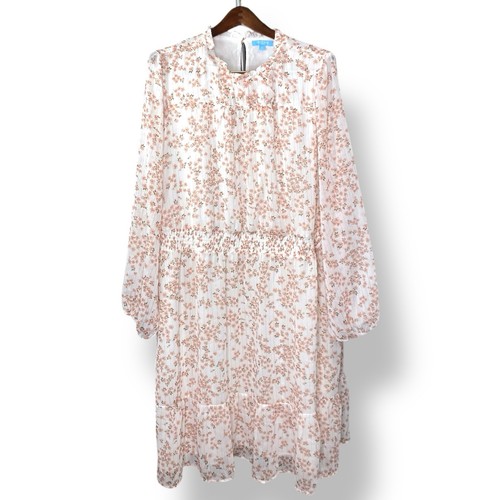 NWT Draper James RSVP Dress Women’s Ivory Floral Smocked Chiffon Plus Size 3X - Bild 2 von 12