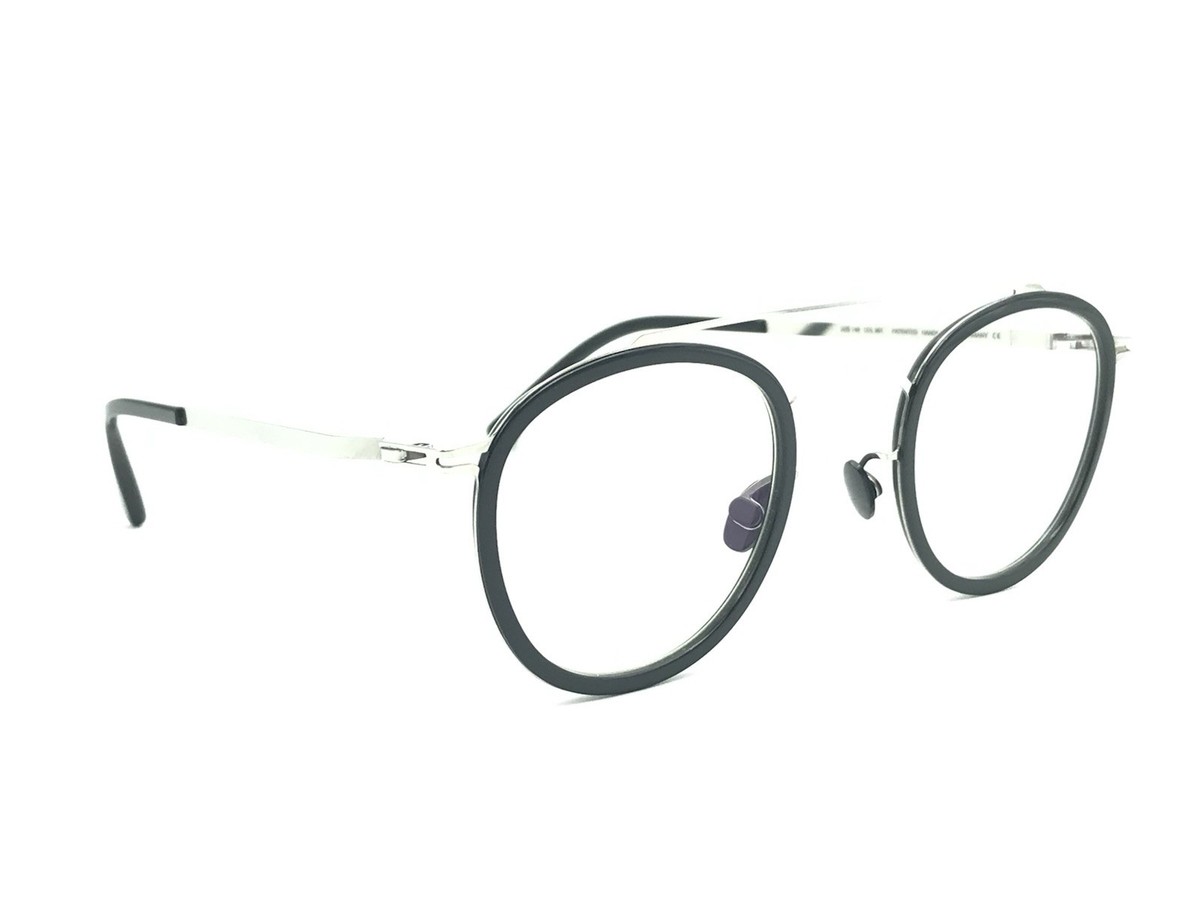MYKITA LITE SUN OLLI COL 951 Silver Black Round Eyeglasses 47-25