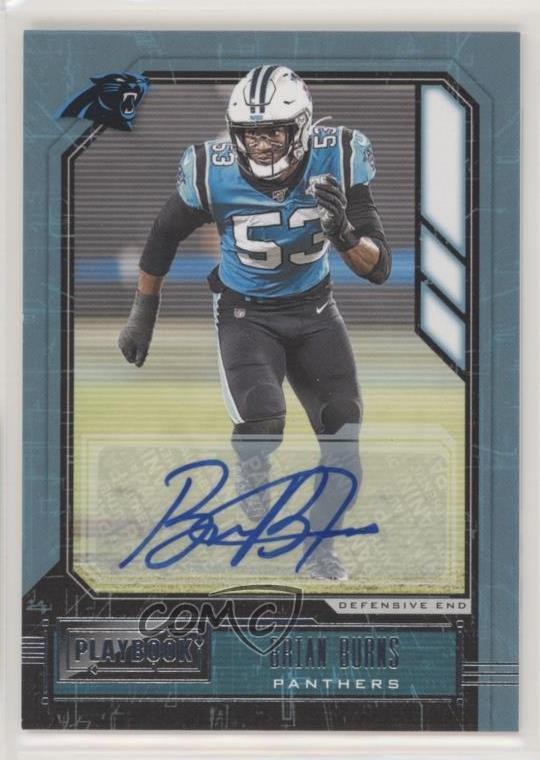 Brian Burns #80 2020 Panini Playbook Football Signatures