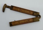 VINTAGE STANLEY NO. 36 BOXWOOD & BRASS CALIPER RULE 6" 2-FOLD SWEETHEART LOGO — photo 3