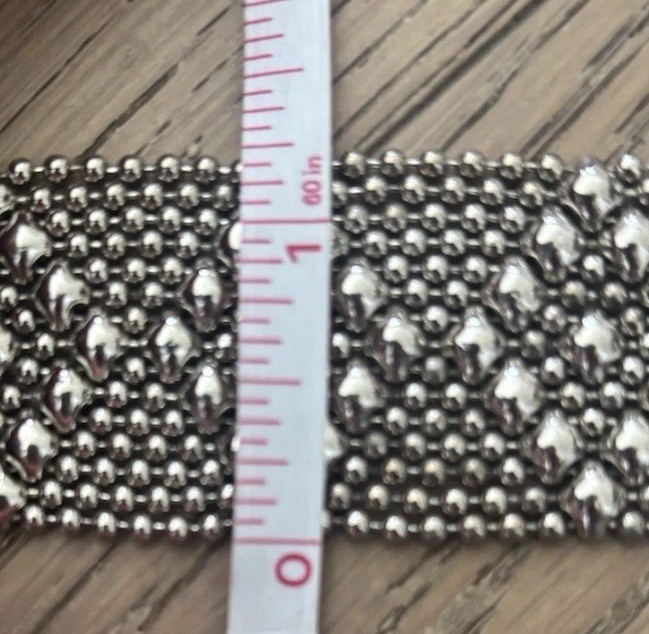 G Liquid Metal by Sergio Gutierrez Wide Mesh Bracelet View 6
