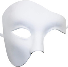 Mens Mask Masquerade Mask Phantom of the Opera Half Face Mask