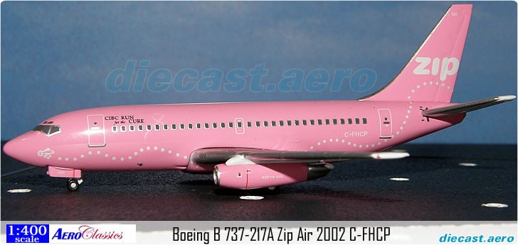 Modèle réduit Boeing 737-217A Zip Air pour passionné d'aviation 1:400