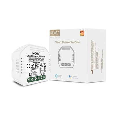 MOES Wlan Mini Smart Dimmer Lichtschalter, WiFi Unterputz Schalter, Kompatibel m