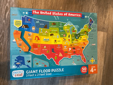 USA Map 50 Piece Jigsaw Floor Puzzle Chuckle and Roar