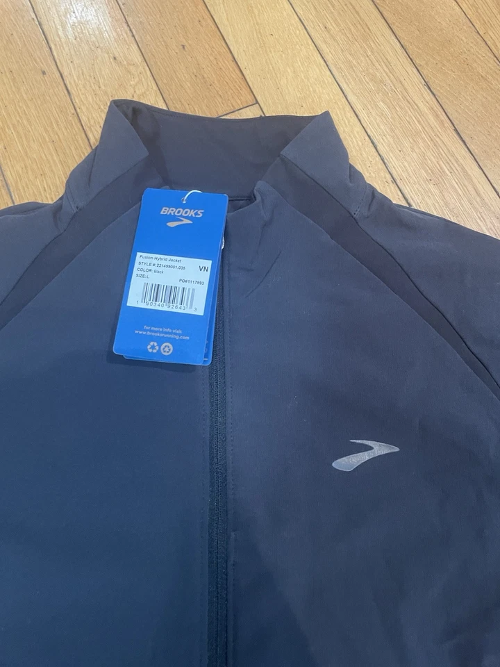 Brooks Women's Fusion Hybrid Running Jacket Black Size L NWT - Image 4 of 4