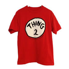Men's Red T-Shirt Dr. Seuss THING 2 Universal Studios size MED