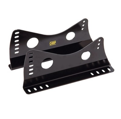 OMP Couple Of Seat Brackets With Lateral Attachments Steel Thick 3 mm Black